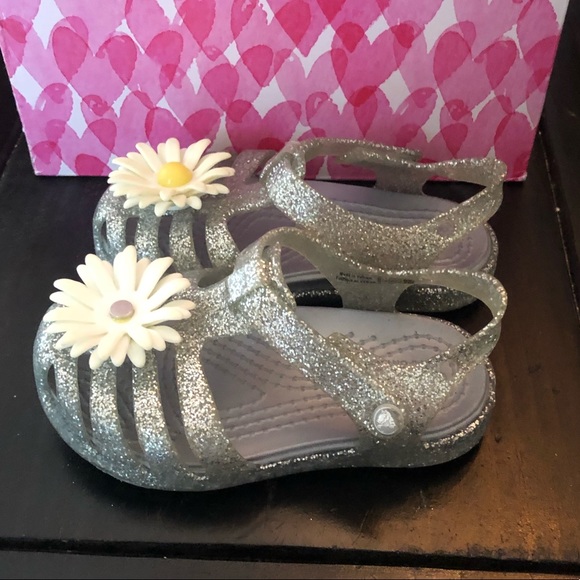 CROCS Shoes Crocs Daisy Jelly Sandals Size 6 Toddler Silver Poshmark